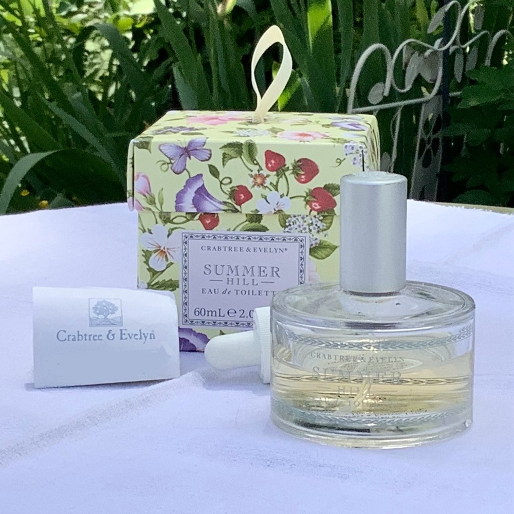 Crabtree & Evelyn Summer Hill Eau de Toilette Cologne approx 1 oz partial bottle